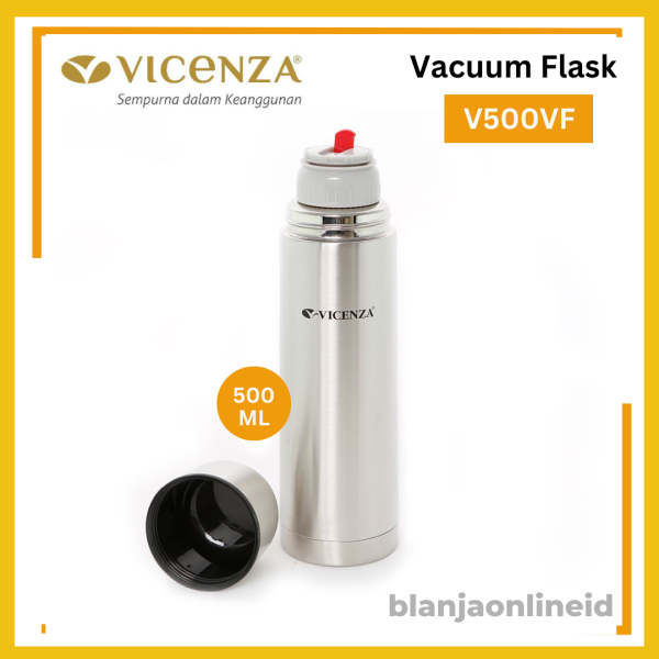 Vicenza Botol Minum Vacuum Flask Stainless 500 ML V500VF Panas dingin