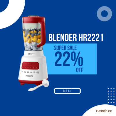 blender philips hr2221 2liter plastic Teknologi ProBlend Crush
